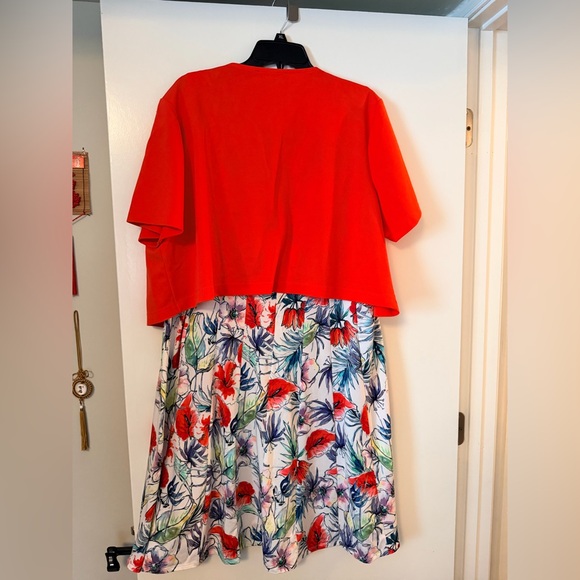 Perception ladies 2-piece floral dress and jacket, women’s 18W - Picture 5 of 8